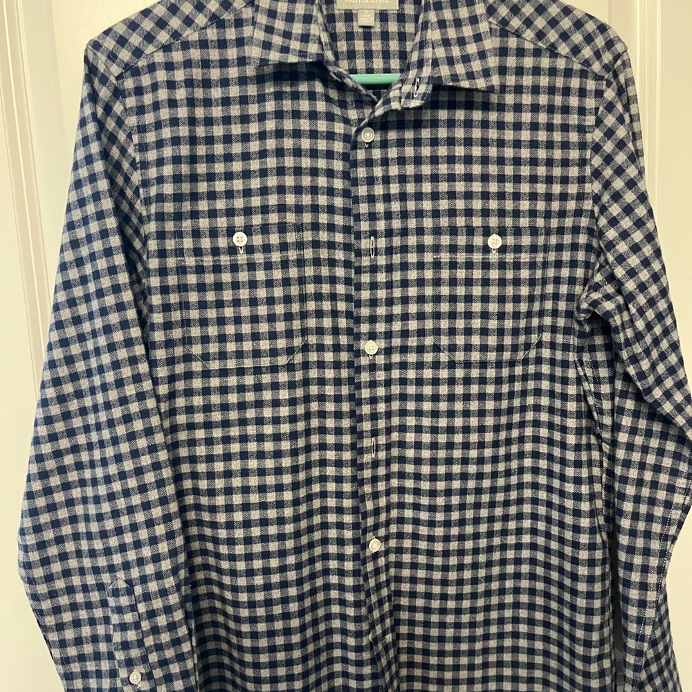 Classic Navy Checkered Men's Shirt